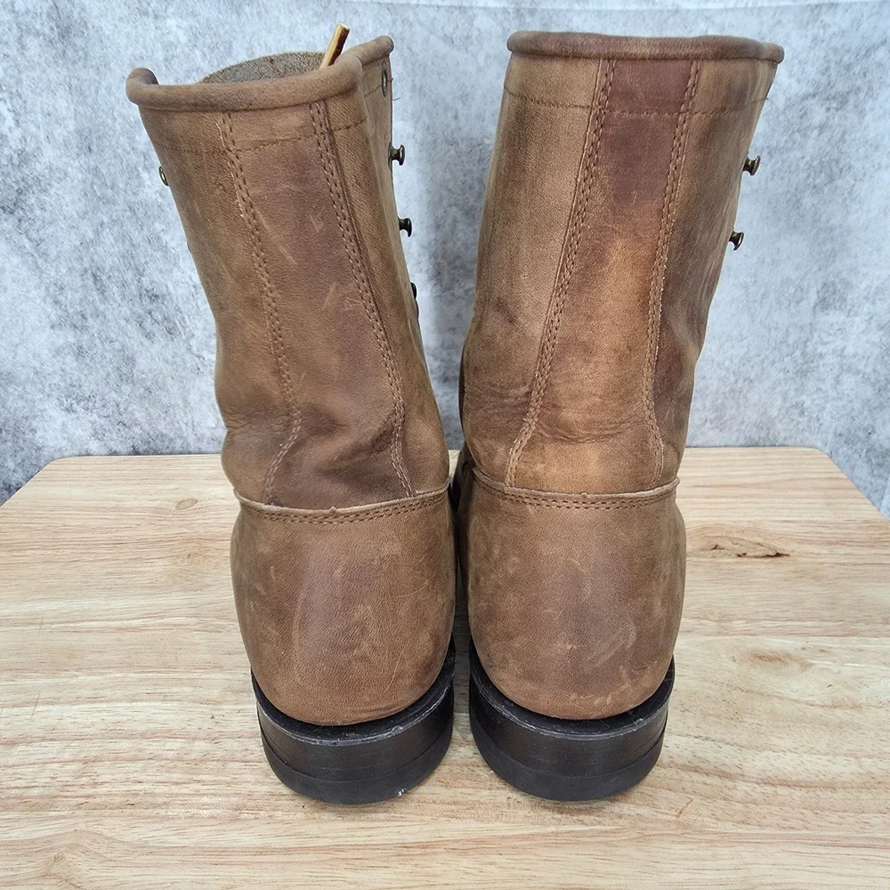 Justin Boots Womens 8.5 B Brown Leather Western Kiltie Cowgirl Roper Botas L575